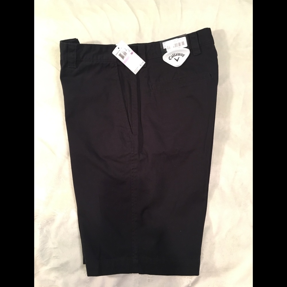 🆕 NWT Callaway Black Cotton Shorts Size 32